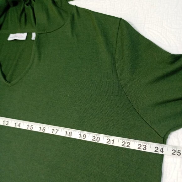 Sweet Pea For New York & Company Womens Green Hooded Top XL Elegant back drape - Picture 9 of 9